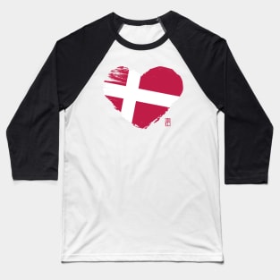 I love my country. I love Denmark. I am a patriot. In my heart, there is always the flag of Denmark Baseball T-Shirt